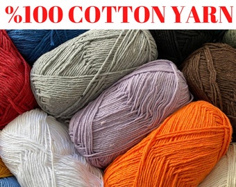 Cotton yarn, Crochet Bag Yarn, Recycle Yarn, Craft Yarn, Diy, Worsted Yarn, Summer Yarn, Soft Yarn, Natural Yarn, Knitting Yarn, 100% Cotton