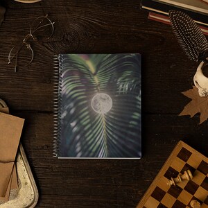 The Moon Notebook with double spiral, Small Witchy spiral bound journal, Whimsigoth Journal, Wiccan gifts for Mystics