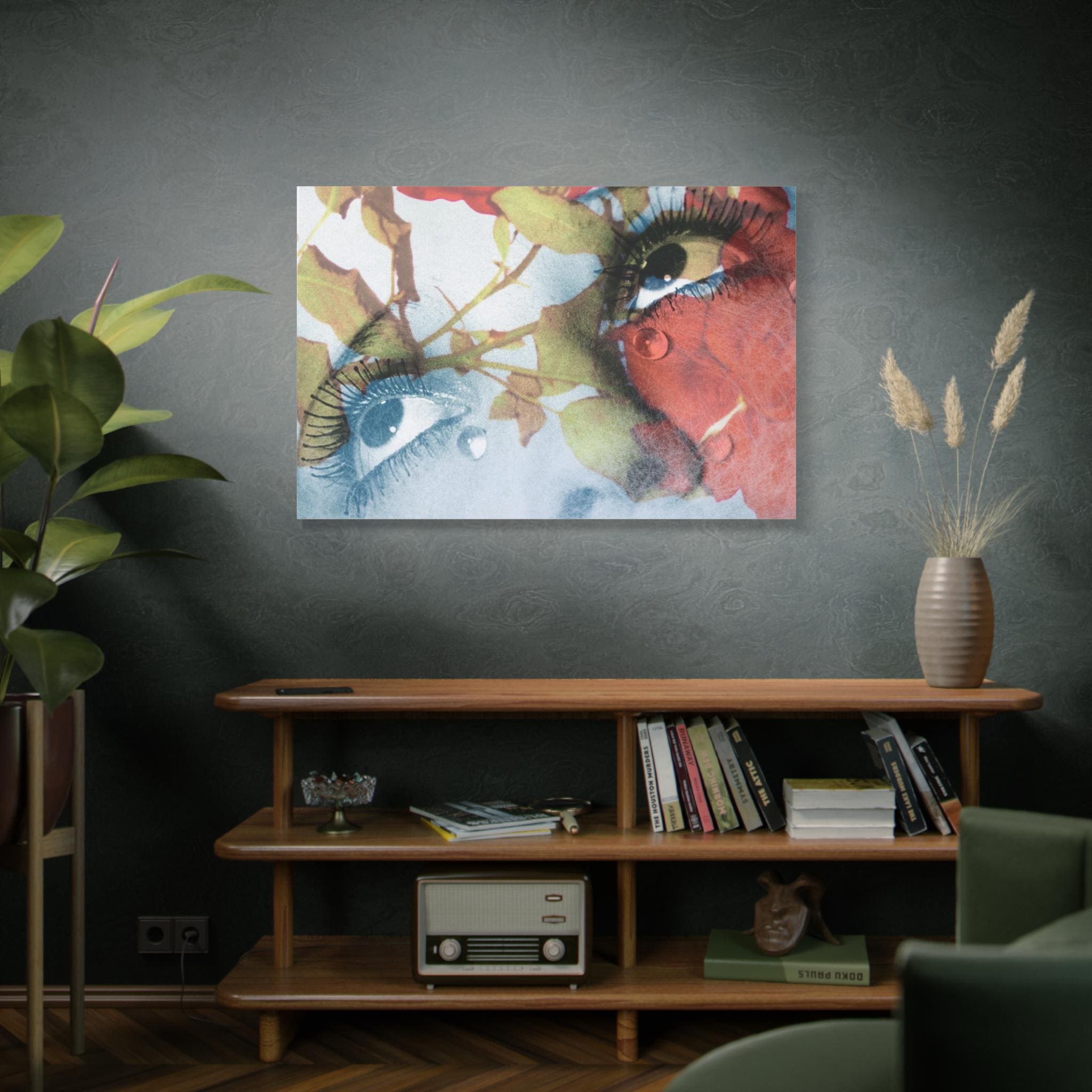 幻想的なブルーバタフライアート 額縁付き インテ リア 壁掛け装飾品