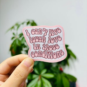 Écussons thermocollants live laugh love