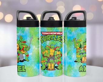 Turtles Custom Kids Water Bottles 16oz, 20oz. for girls and boys Back to school, gifts