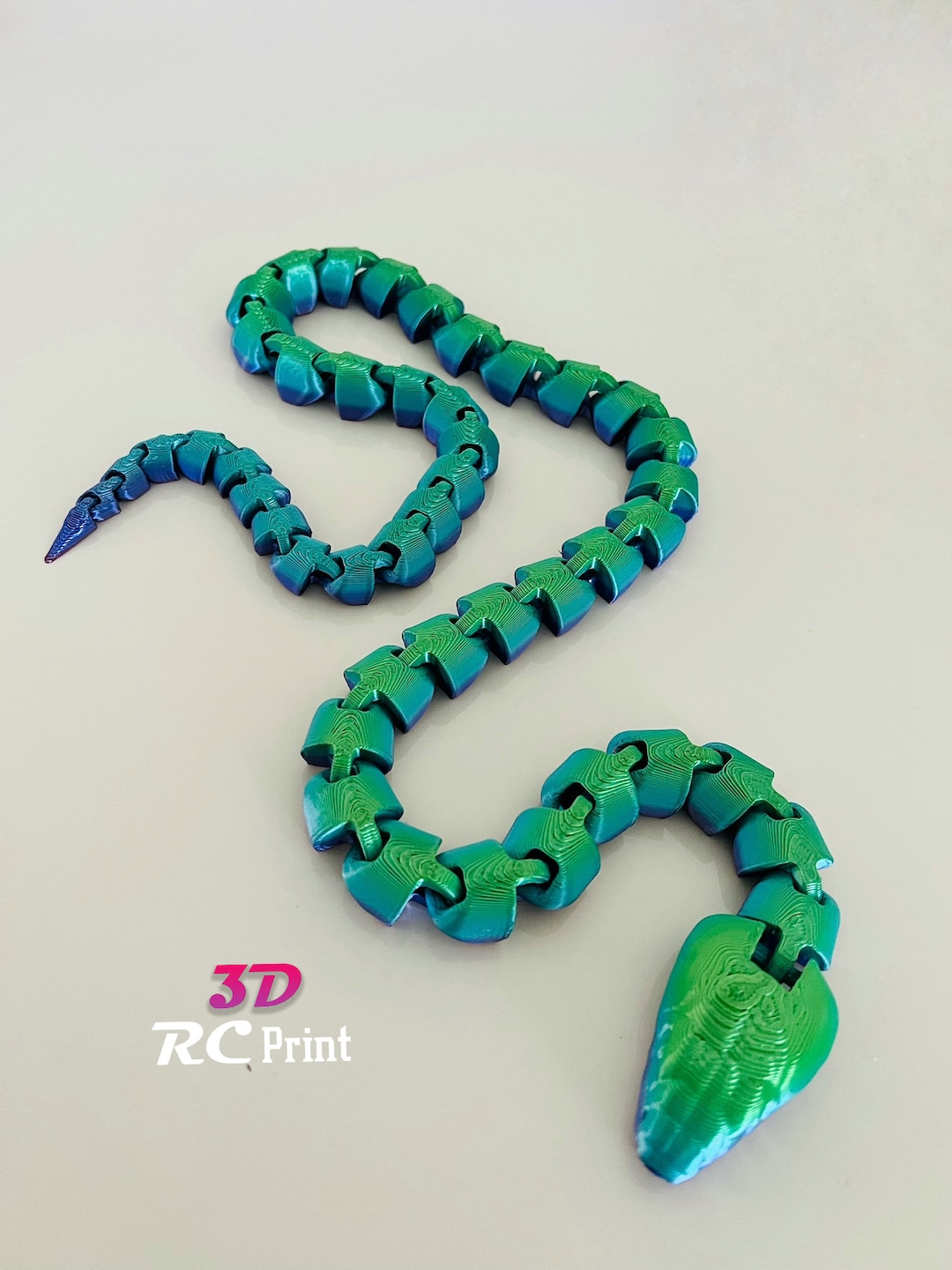 3D Printed Articulated Snake Fidget Toy Etsy
