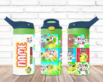 Cartoon Custom Kids Water Bottles 12oz, 20oz. for girls and boys Back to school, gifts