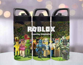 Personalized Gamer Water Bottle – RBLX, Stainless Steel, Back to School