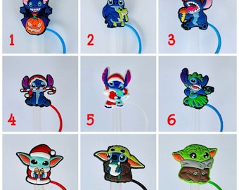 New Starbucks Straw Plug Dust Cap Silicone Disney Cover Topper Pipe Fittings