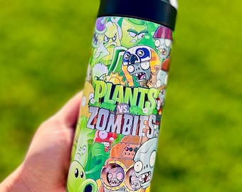 Personalized Plants vs. Zombies Water Bottle, Stainless Steel Sippy Cup