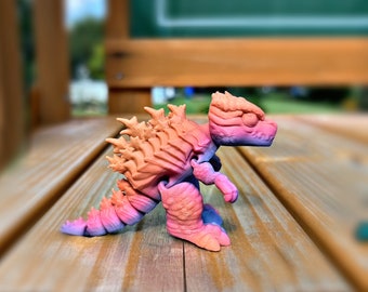 Flexible fidget 3D Godzilla Printed Articulated