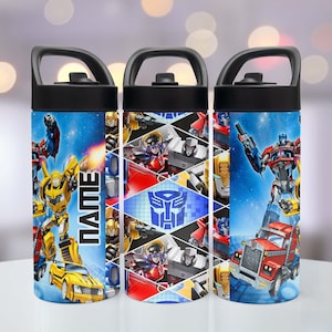 Autobot Custom Kids Water Bottles 16oz, 20oz. for girls and boys Back to school, gifts