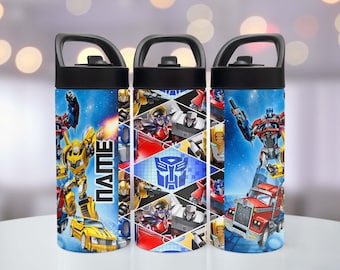 Autobot Custom Kids Water Bottles 16oz, 20oz. for girls and boys Back to school, gifts