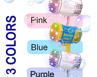 Light-Up Bubble Gun Bazooka, Outdoor Kids Toy