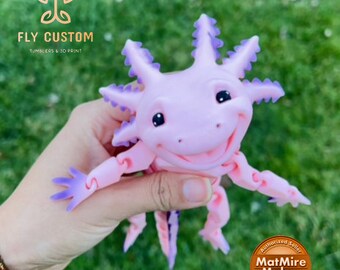 Smiling Axolotl 3D Printed Articulated Fidget Toy