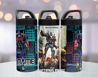 Personalized Optimus Prime Water Bottle, Stainless Steel, 16oz or 20oz