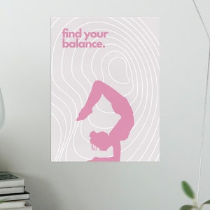 Trova il tuo equilibrio Yoga Poster da parete