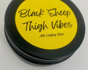 Black Sheep Thigh Vibes - Crema antirozaduras, crema 100% natural para la fricción, crema antifricción, crema para rozaduras en los muslos