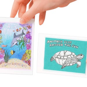 4 x 6 See Postkarten Set Geburtstags Sea Themed Karte