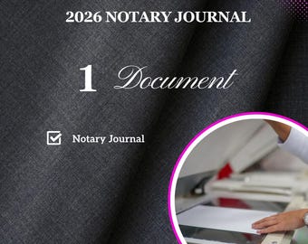 Diario notarial 2026 imprimible, formato de hojas sueltas (archivo PDF)