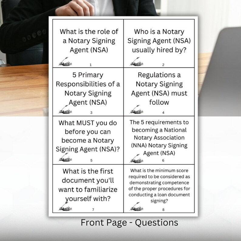 NNA Notary Exam Prep Flash Cards Etsy