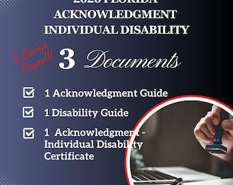 Certificado de Reconocimiento de Discapacidad de Florida 2026 – Formularios notariales (Descarga PDF)
