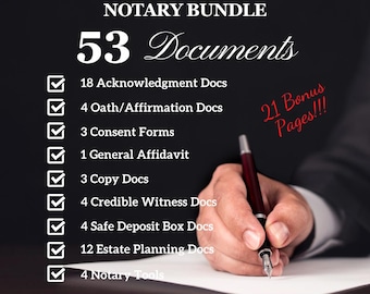 Pacchetto notarile Florida All Inclusive 2026, Moduli notarili, Documenti notarili, Modelli notarili, Download stampabile, File PDF, Documenti digitali