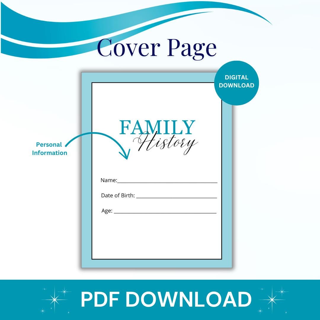 Family History Printable Medical Binder Insert, Medical List, Medical ...