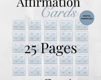 100 carte di affermazione stampabili, mentalità positiva (download digitale)
