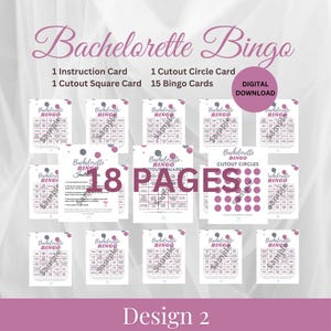 Bachelorette Party Bingo, Bachelorette Party Games, Bachelorette Bingo, Party Games, Bridal Games, Printable, PDF Download, Digital Download