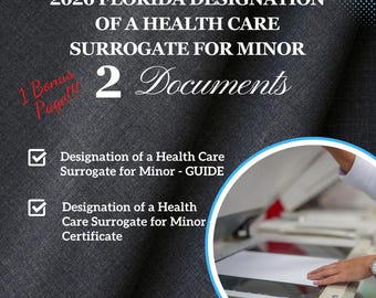 Modulo di delega sanitaria per minorenni in Florida del 2026, moduli stampabili (download digitale)
