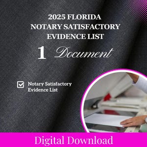 Elenco delle prove soddisfacenti dei notai della Florida 2025, Guida all'ID approvata dai notai, ID del notaio della Florida, Strumenti del notaio della Florida, Elenco stampabile dell'ID del notaio