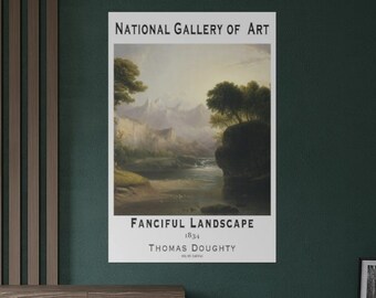Fanciful Landscape by Thomas Doughty Wall Art Print, American Landscape Oil  Painting, Dramatic Mountains River Poster, Hudson River School - Etsy