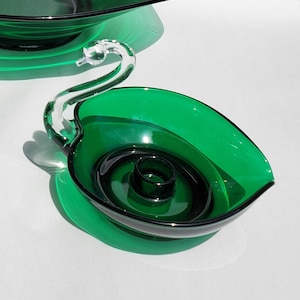 Rare Duncan Miller Swans set of 3-Rare Find in Emerald