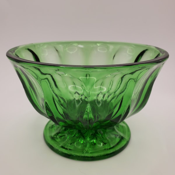 Vintage Anchor Hocking Candy Dish in Emerald Green