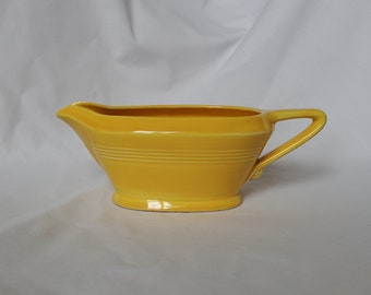 Yellow Ceramic Vintage Homer Laughlin Gravy Boat