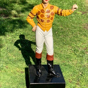 One of a Kind! *RAREST* Owned by E.P. Taylor-World Famous Horse Racing Industry-1970’s Vintage Cast Aluminum Lawn Jockey-Fifty (50”) Inches!