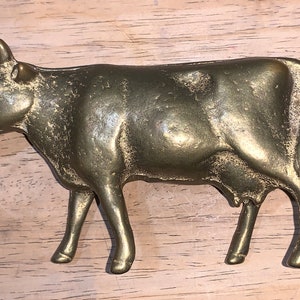 All ORIGINAL Antique Bronze/Brass 1920’s COW Bank