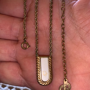 Vintage DIOR 1970-1980s Dior Christian Dior-Authentic/Genuine-Gold Plated Necklace Metal Necklace-Size: Women&#39;s / One Size *NEWLY LISTED*