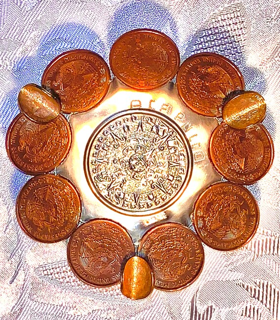 Vintage ashtray　瑪瑙 VINTAGE MCM Viking Glass 5 Piece Amber Ashtray & Lighter Set