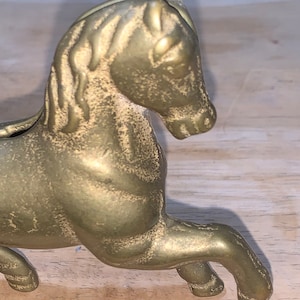 ALL Original Antique Bronze/Brass 1940’s “Prancing” Fancy HORSE Bank