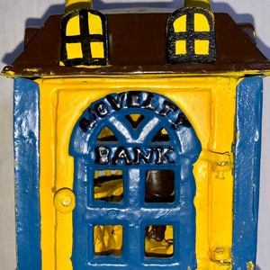 Antique Novelty Bank Mechanical Heavy Cast Iron-4.5 Pounds-Coin Bank by Original J. & E. Stephens Novelty Mecahnical Bank