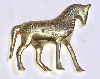 ヴィンテージの真鍮製馬の置物 – 2個セット、インドで手作り - Etsy 日本