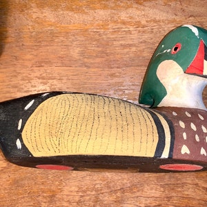 Vintage 1990s Large OVER 12” Wooden Hand Carved Stunning Wood Duck Display Decor Decoys Each Signed by Canadian Artist Ray Pellatt