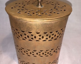 Vintage Hammered Solid Brass Very Tall Unique VASE