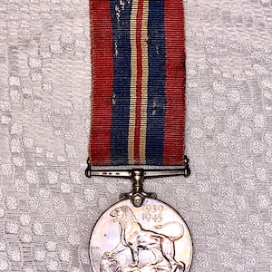 Vintage World War II Medal/Coin 1939-1945, a British Commonwealth Military Decoration Awarded for Service During World War II *NEWLY Listed*