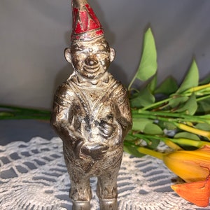 Vintage 1920’s Heavy Cast Iron-Seven Inch Tall-All Original Clown Bank