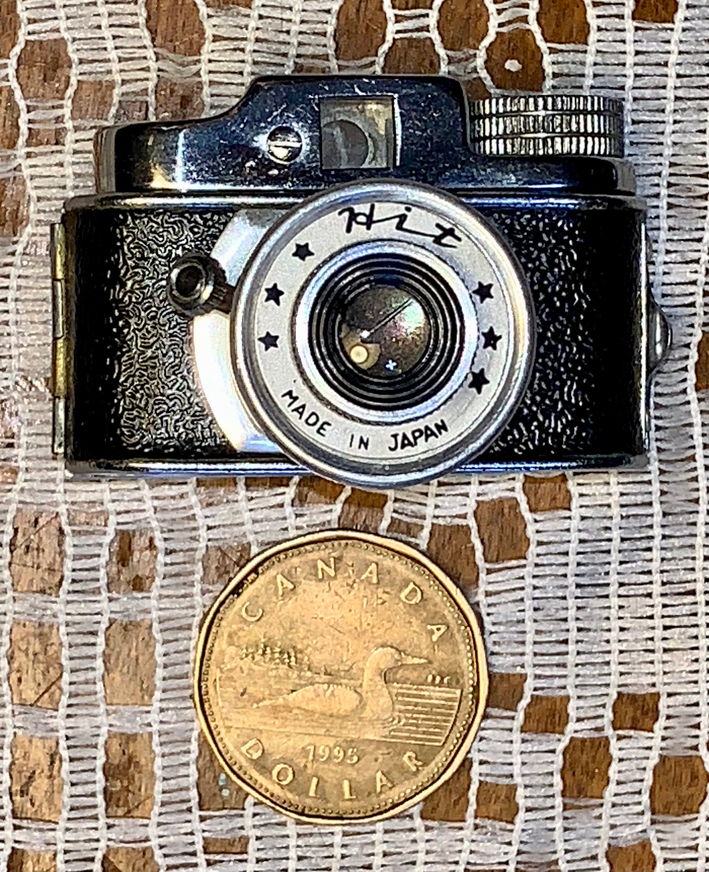Vintage 1950s Miniature Spy Camera 2 Long by 1.4 Wide HIT Made in Japan