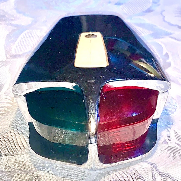 Vintage Aqua All Marine Boat Bow Light USA M2014 39-0020 Red Green BOAT Light-EXCELLENT Condition!