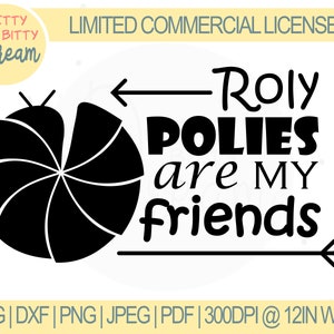 Roly Polies Are My Friends Arrow, Role Poly bug SVG, Pillbug svg, Role Poly svg, Pill Bug PNG, DXF, Cute Bug Design, Isopod