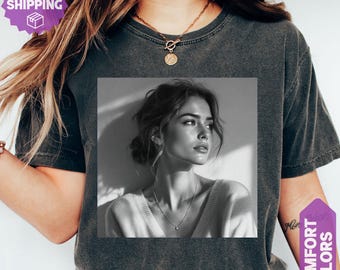 Comfort Colors® Custom Your Photo Shirt, Personalized Picture Tee, Girlfriend or Boyfriend, Upload Your Own Image, Vintage Custom Photo Gift