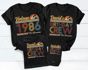 Vintage 1986 Birthday Crew Shirt, Retro Matching Trip Tee, 40th Birthday Tshirt