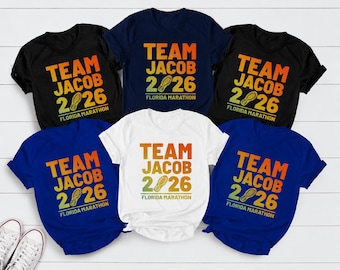 Custom Marathon Crew Shirt, Supporter Team Group T-Shirt for Marathoner's, Runner's Race Team Shirt Kids Sizes, Family Matching Shirts