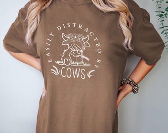 Comfort Colors Cow Lover Shirt, Funny Farm Animal Graphic Tee
